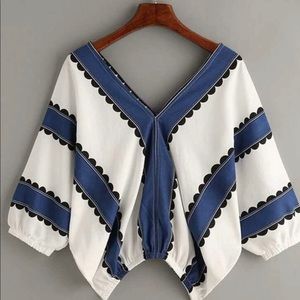 Sassy top- so cute with a denim skirt or white